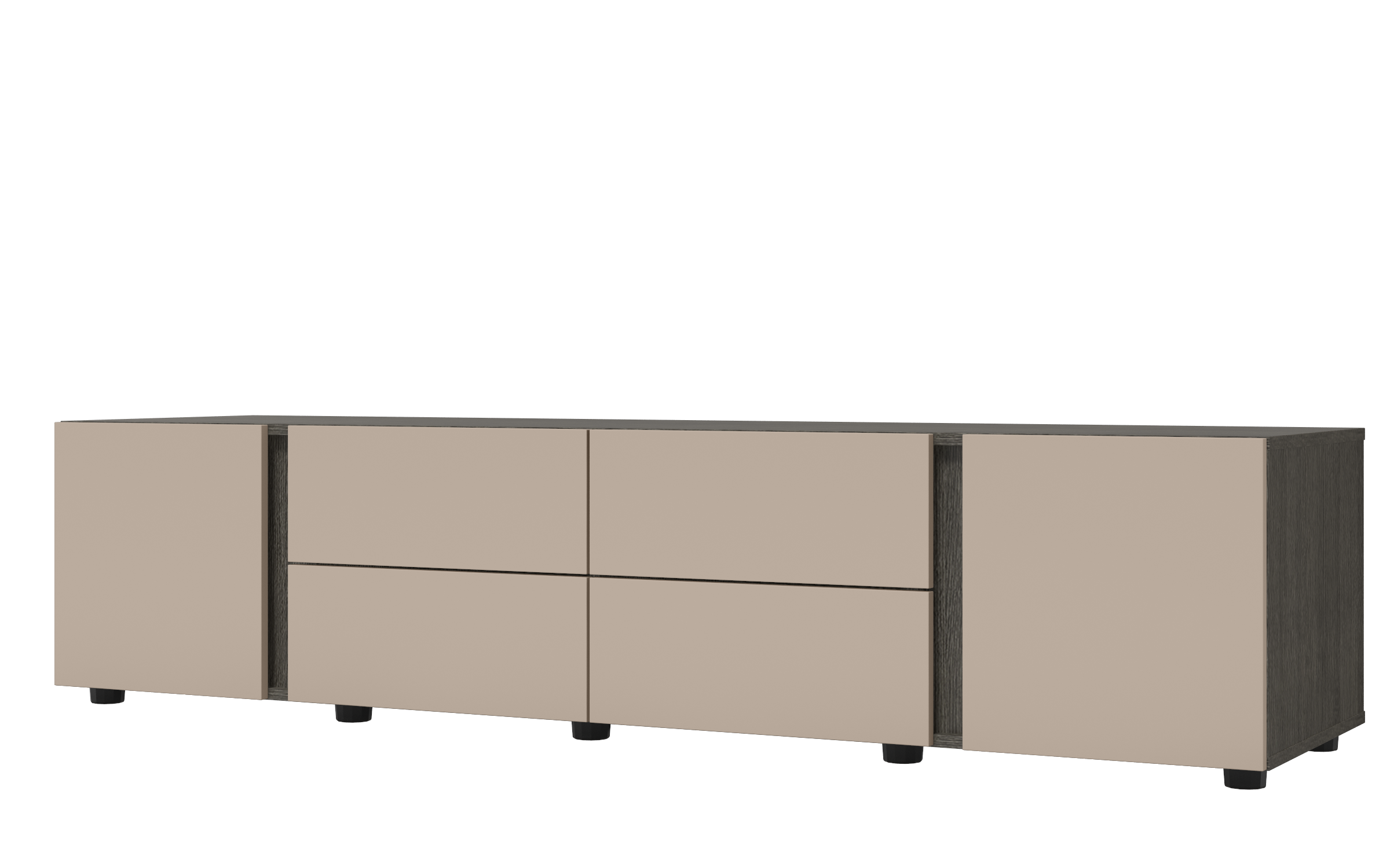 TV cabinet Omonia, cashmere + Anthracite oak  3